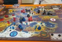 Scythe, 7 Wonders,  Flamme Rouge, Puerto Rico,  Les Charlatans de Belcastel  et  Elasund la première cité
