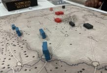 Napoleon Returns 1815, Distilled, Adventurers League, Mémoire 44, tournoi Dune Imperium L’Avènement d’Ix, Brass Birmingham, Terraforming Mars, Napoléon 1806, En Garde et Marvel Champions